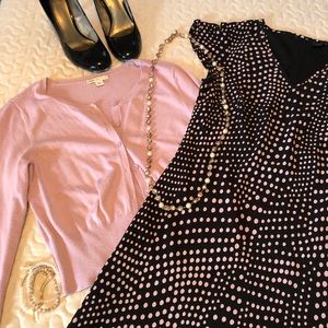 Black and Pink Polka Dot Dress